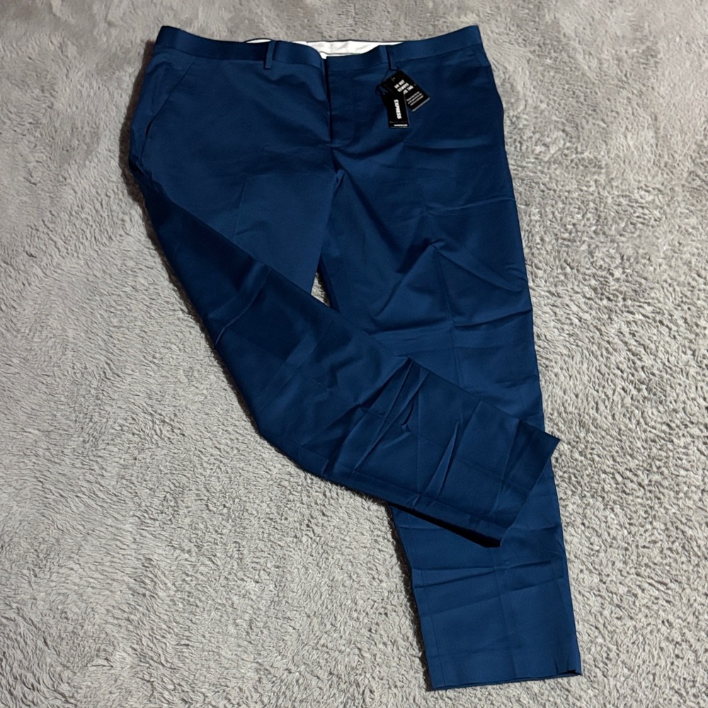 Express Men's Deep Blue Formal Trousers